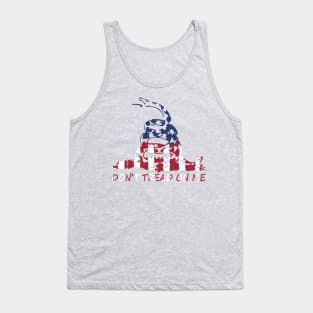 Don't tread on me Painted American Flag Tank Top